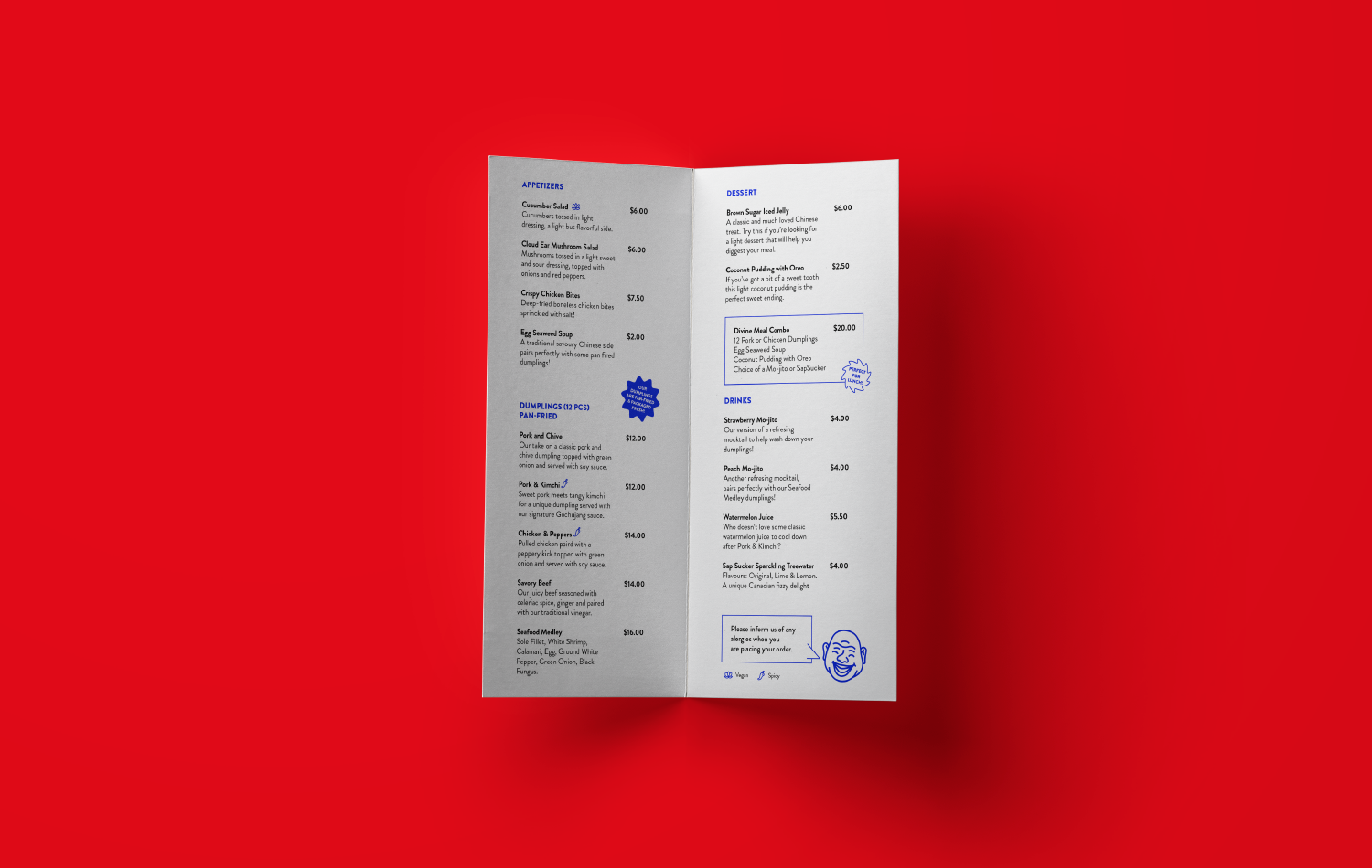 Take-out Menu Inside Spread
