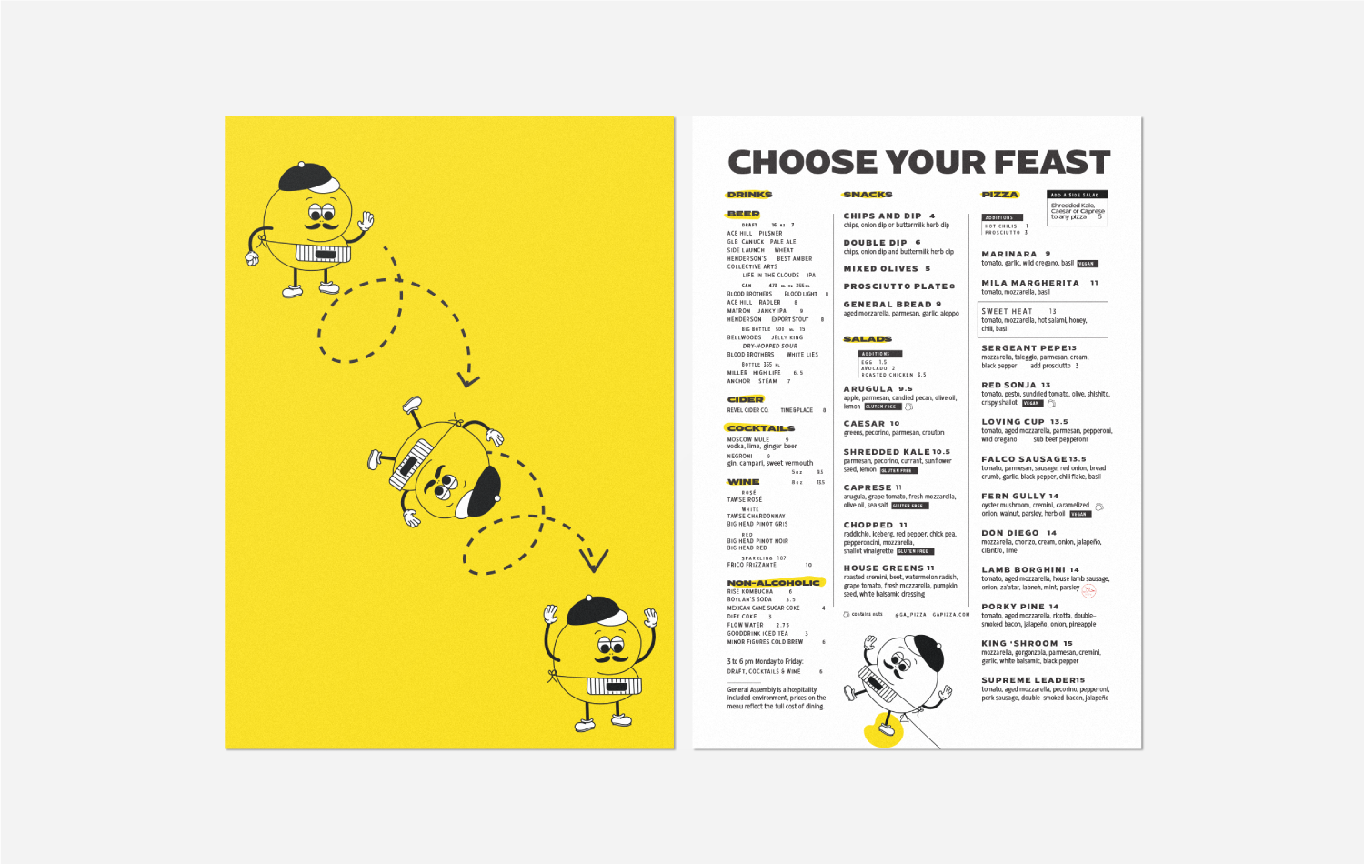 General Assembly Dine-in Menu