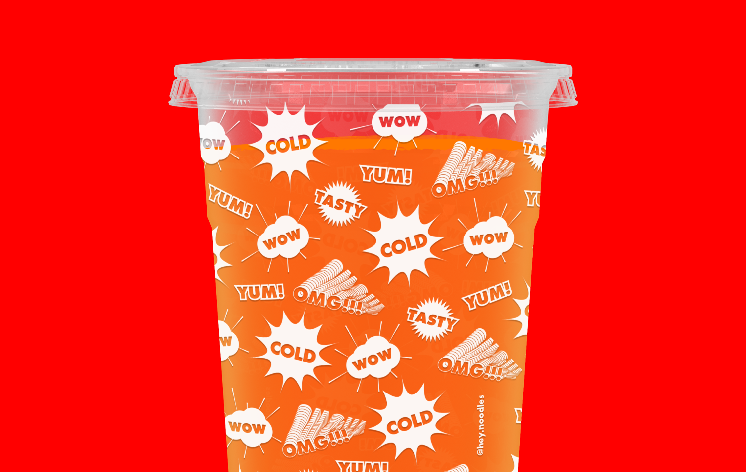 Hey Noodles Cold Plastic Cup