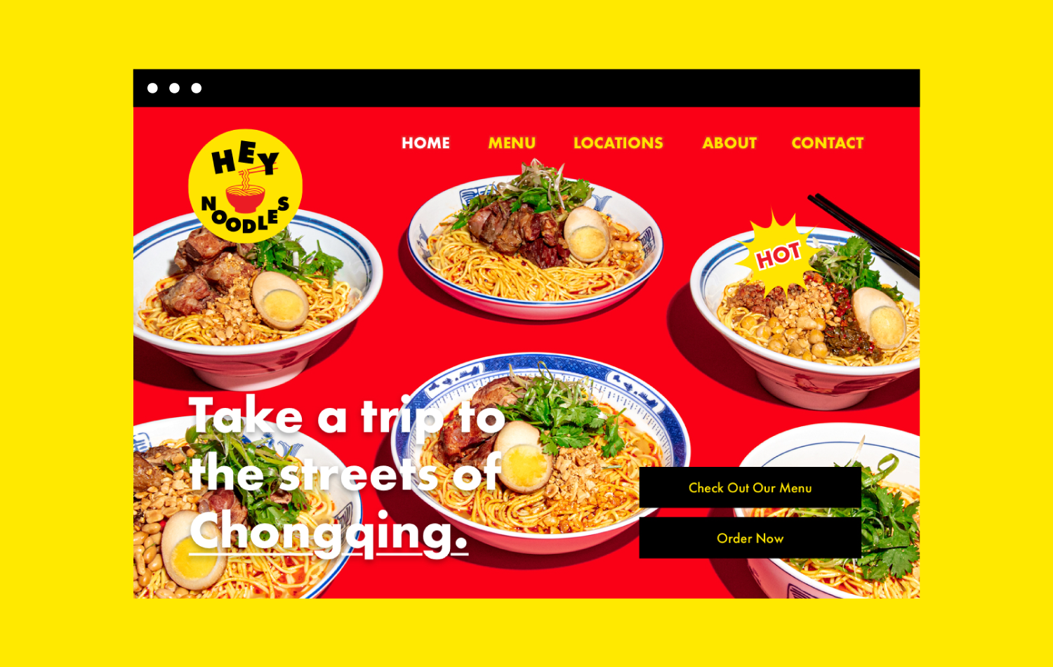 Hey Noodles Desktop Site
