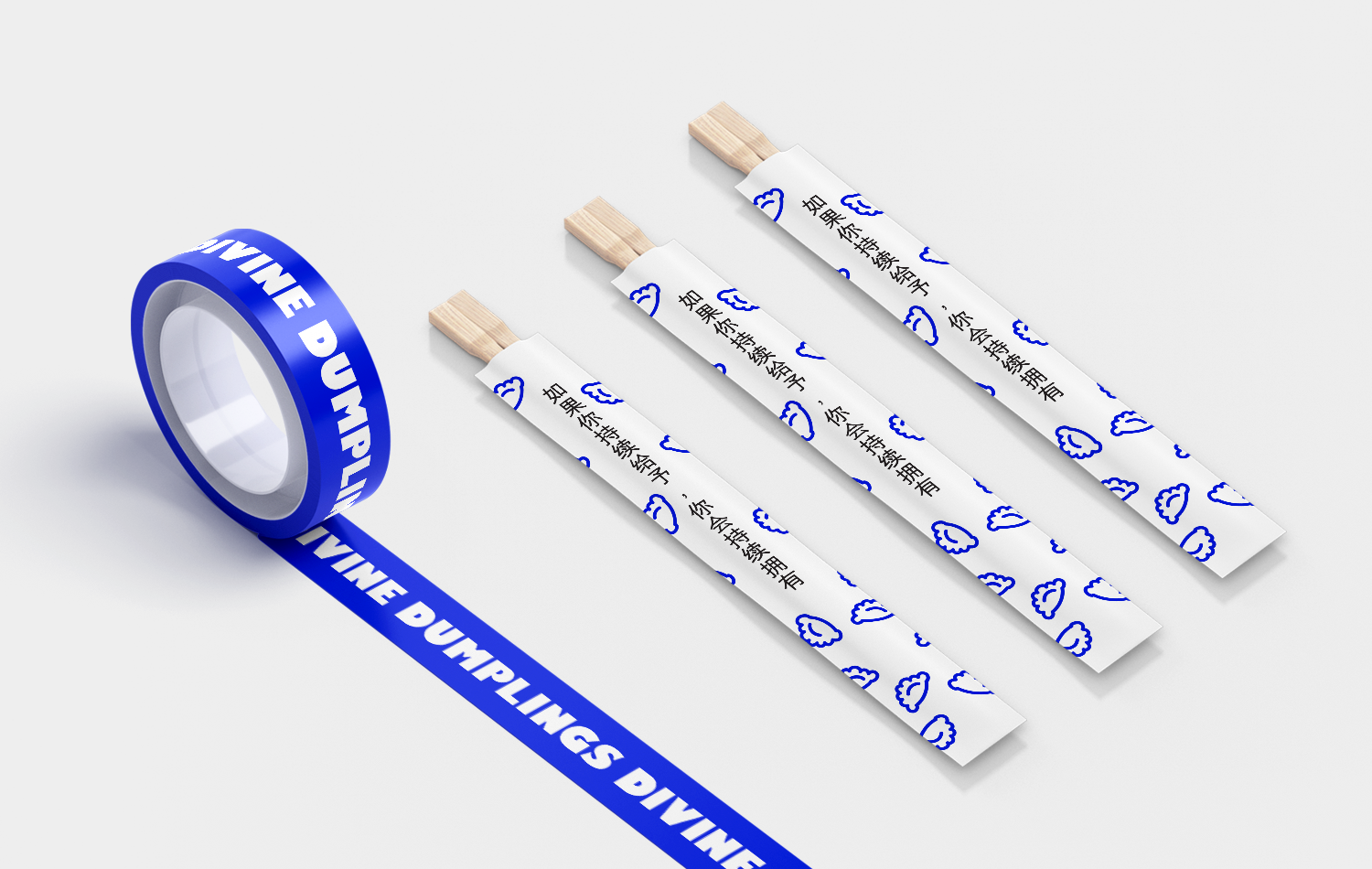Branded Tape and Chopstick Packaging