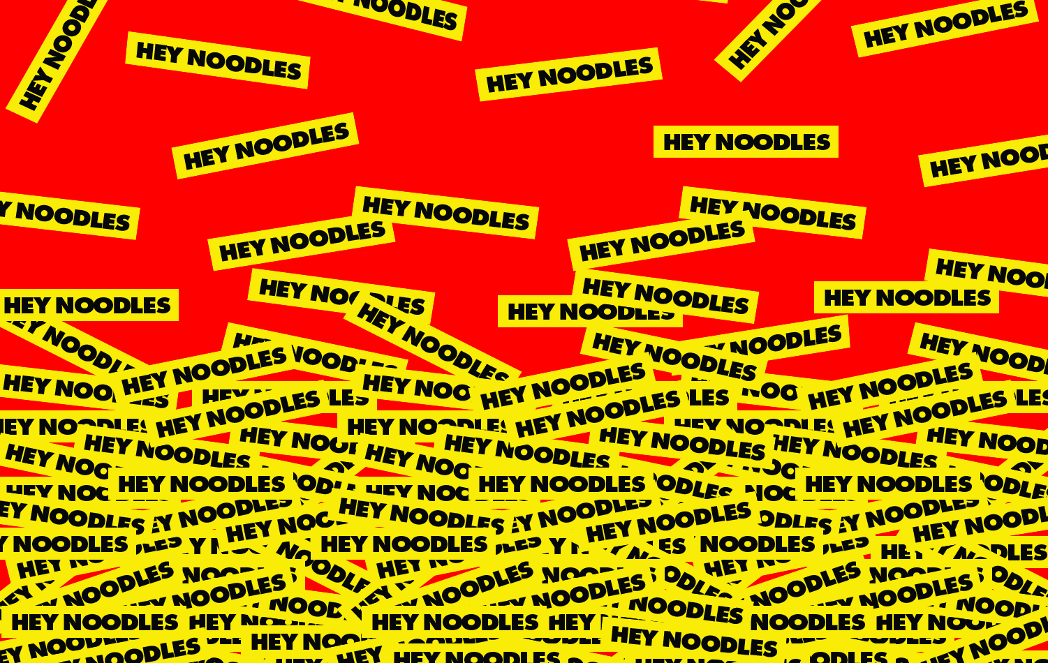 Hey Noodles Wordmark Pattern