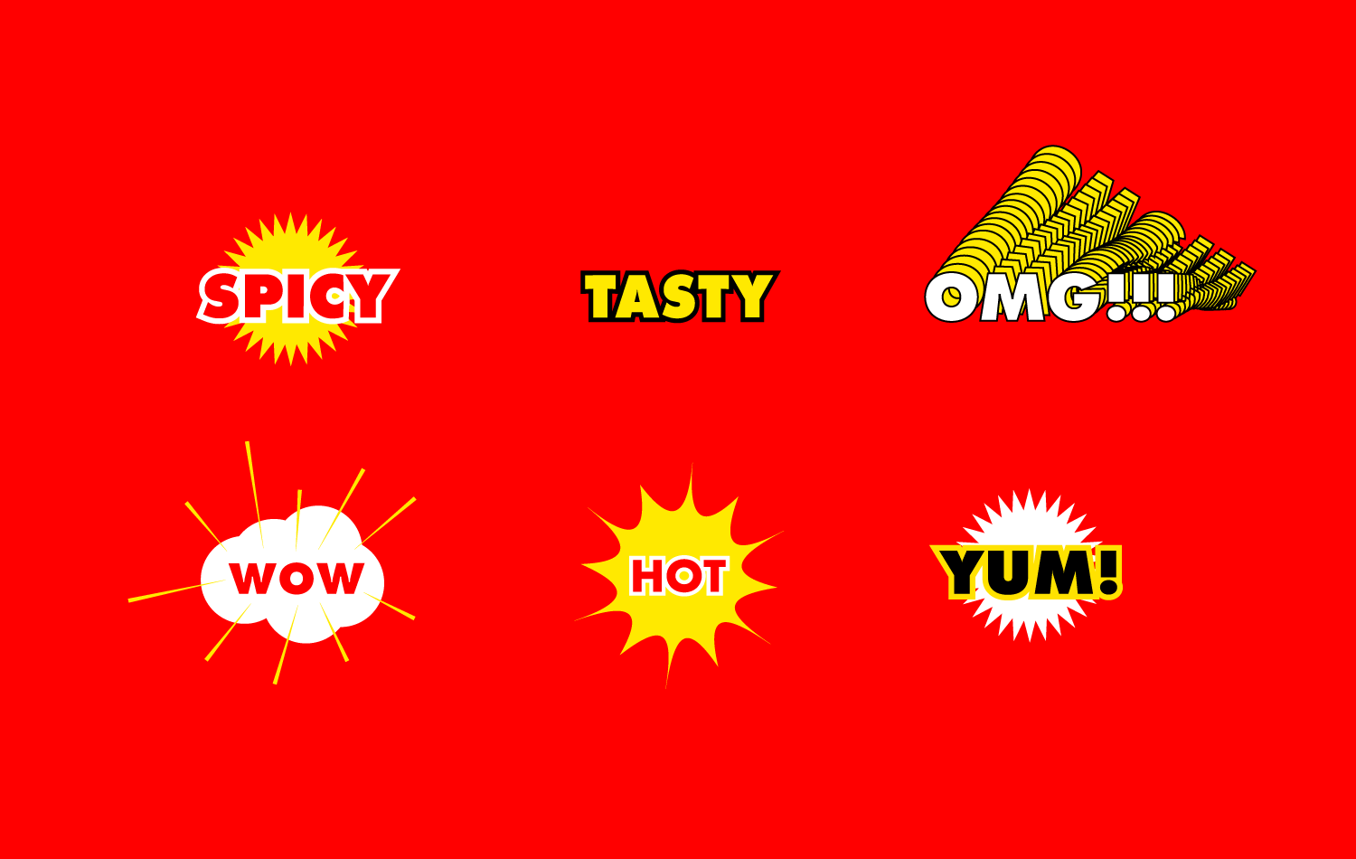 Hey Noodles Comic Book Style Typography